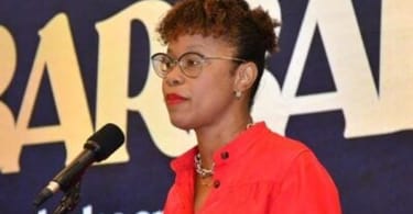 Senator Lisa Cummins at Aviation Forum image courtesy of Barbados Government Information Service e1656693024313